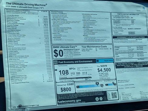 New 2026 BMW i4 eDrive40 w/ M Sport Package RWD image 20