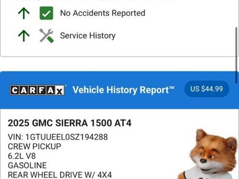 Used 2025 GMC Sierra 1500 AT4 w/ AT4 Preferred Package image 4