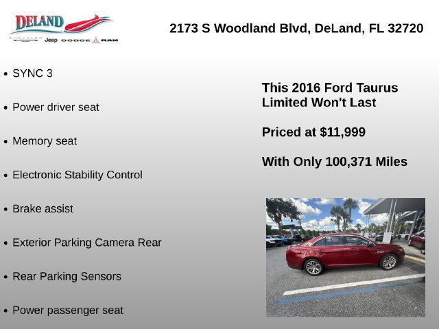 Used 2016 Ford Taurus Limited FWD image 2