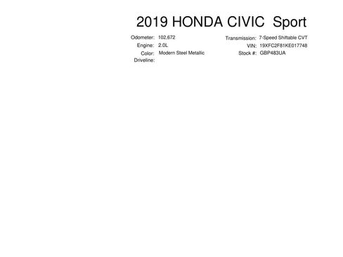 Used 2019 Honda Civic Sport image 4
