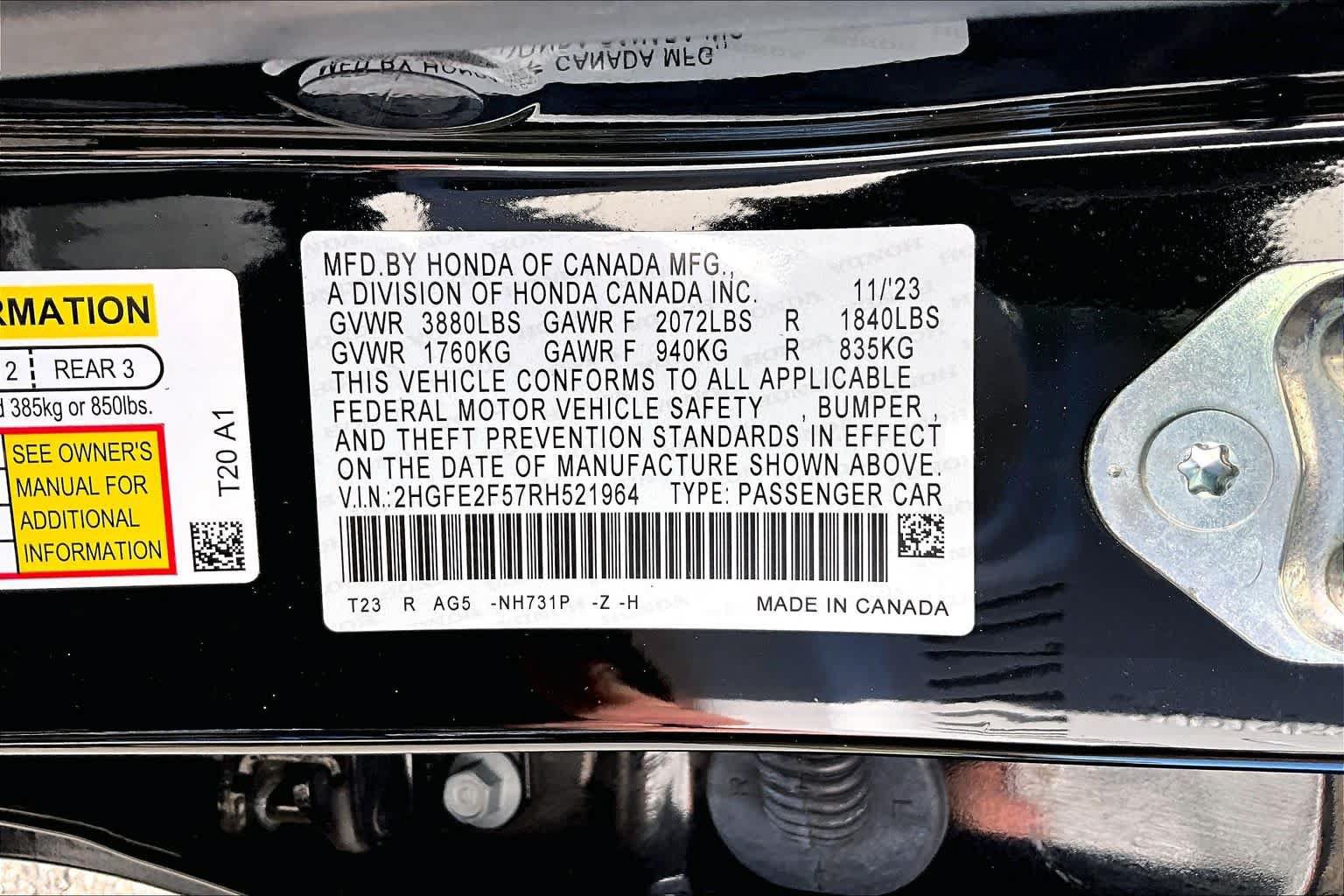 Used 2024 Honda Civic Sport image 36