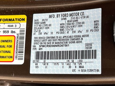 Used 2022 Ford Bronco Sport Badlands image 32