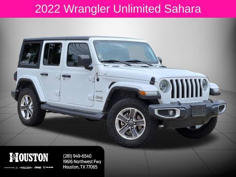 Used 2022 Jeep Wrangler Unlimited Sahara w/ LED Lighting Group AWD/4WD image 1