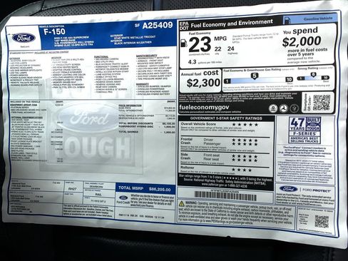 New 2025 Ford F150 Platinum w/ Equipment Group 702A High image 15