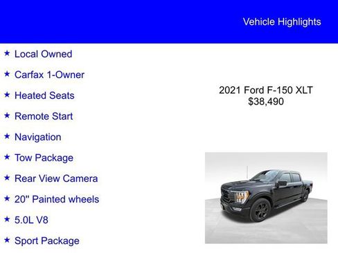 Used 2021 Ford F150 XLT w/ Equipment Group 302A High image 2