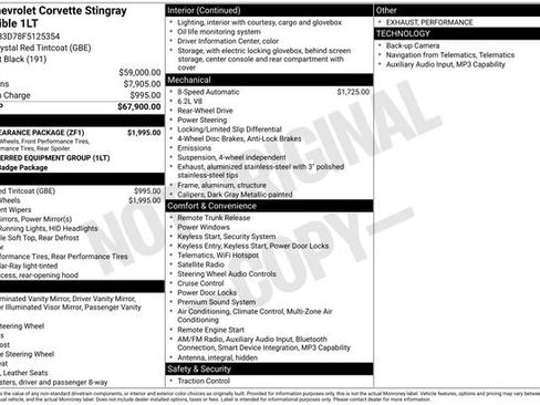 Certified 2015 Chevrolet Corvette Stingray Convertible w/ ZF1 Appearance Package RWD image 5
