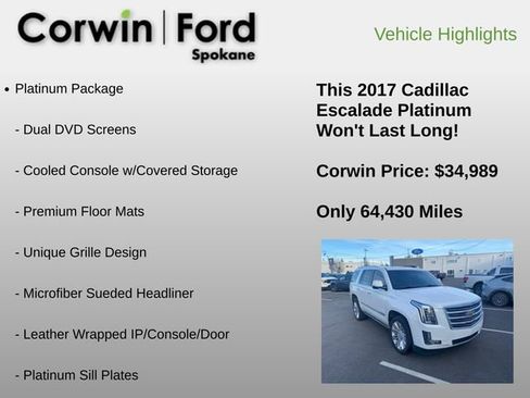 Used 2017 Cadillac Escalade Platinum image 6