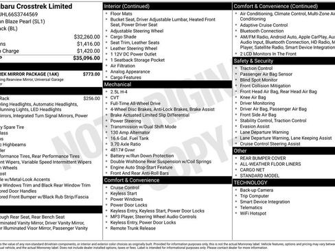 Certified 2025 Subaru Crosstrek 2.5i Limited w/ Crosstrek Mirror Package image 45