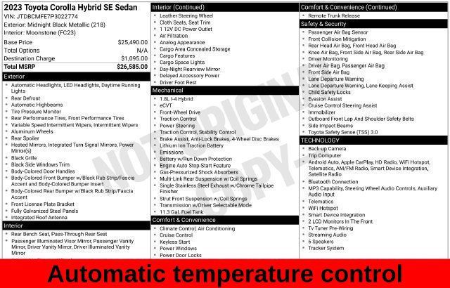 Used 2023 Toyota Corolla SE FWD image 15