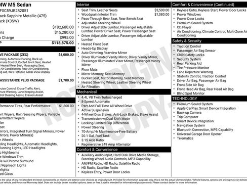 Used 2018 BMW M5 w/ Executive Package image 8