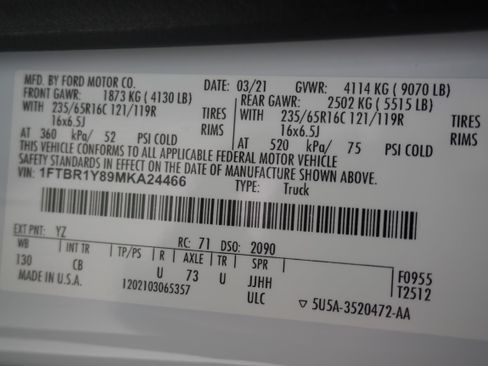 Used 2021 Ford Transit 250 Low Roof w/ Exterior Upgrade Package RWD image 24