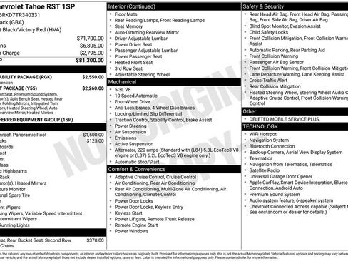 New 2026 Chevrolet Tahoe RST w/ RST Capability Package AWD/4WD image 46