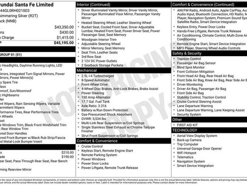 Used 2024 Hyundai Santa Fe Limited image 59