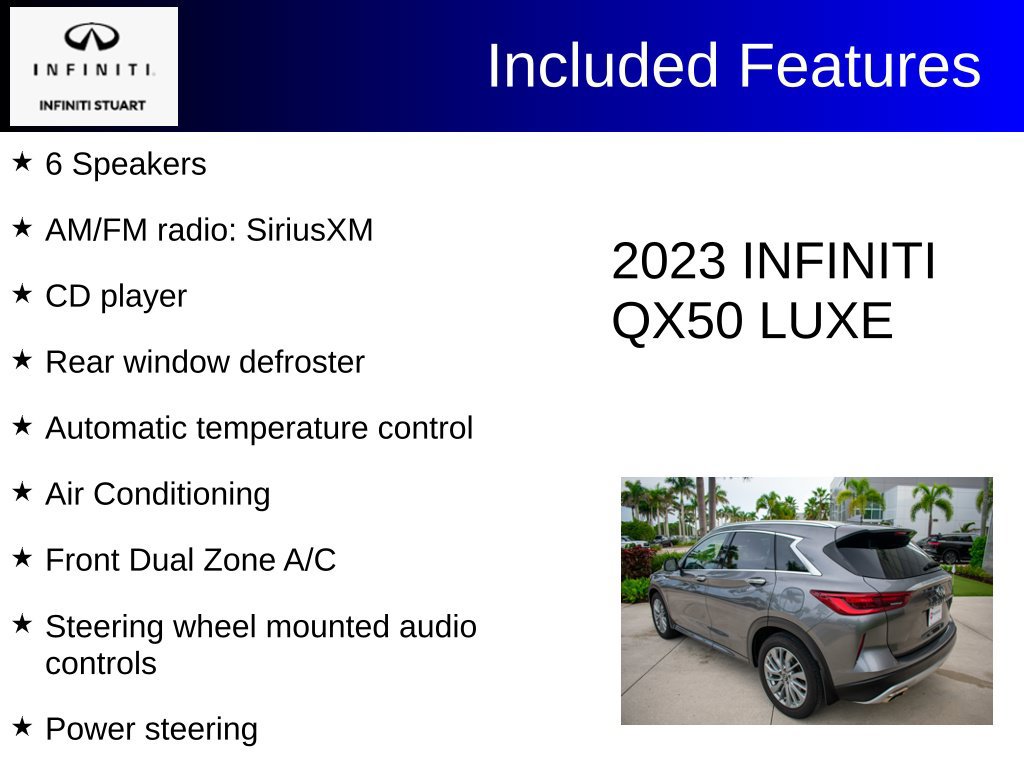 Used 2023 INFINITI QX50 Luxe FWD image 8