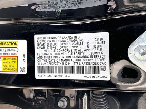 New 2026 Honda Civic LX image 8