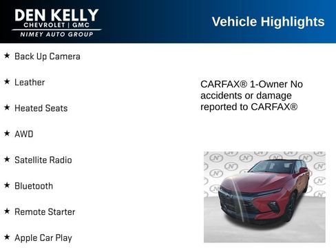 Used 2023 Chevrolet Blazer RS w/ Driver Confidence II Package AWD/4WD image 6