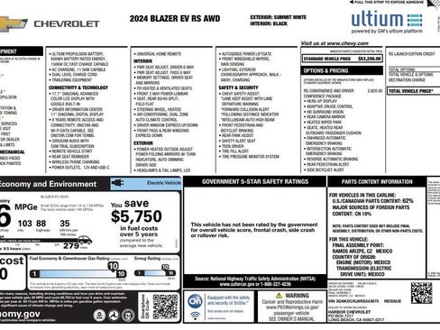 Used 2024 Chevrolet Blazer EV RS AWD/4WD image 4