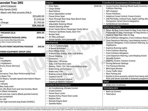 Used 2026 Chevrolet Trax RS w/ Sunroof Package image 15