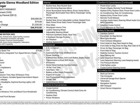 Used 2022 Toyota Sienna XLE Woodland Edition AWD/4WD image 2