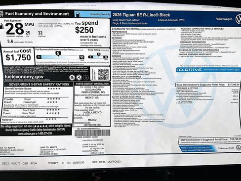New 2026 Volkswagen Tiguan SE R-Line image 19