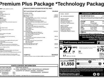 Used 2017 Audi A4 2.0T Premium Plus w/ Premium Plus Package