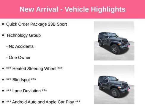 Used 2022 Jeep Wrangler Sport AWD/4WD image 2