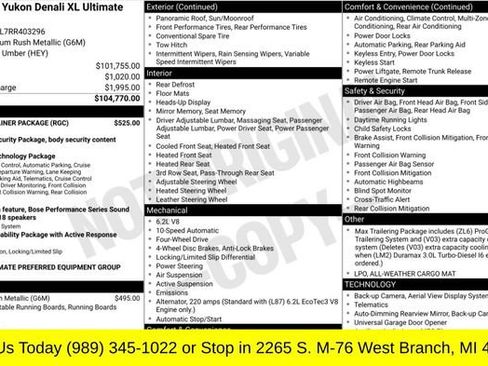 Used 2024 GMC Yukon XL Denali Ultimate w/ LPO, Floor Liner Package image 2