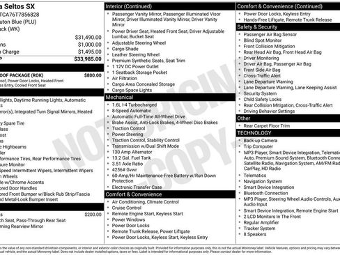 Used 2026 Kia Seltos SX w/ SX Sunroof Package AWD/4WD image 3
