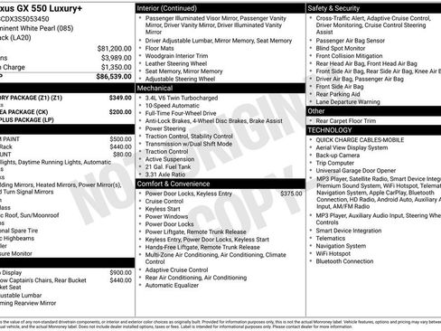 Used 2025 Lexus GX 550 w/ Accessory Package (Z1) AWD/4WD image 44