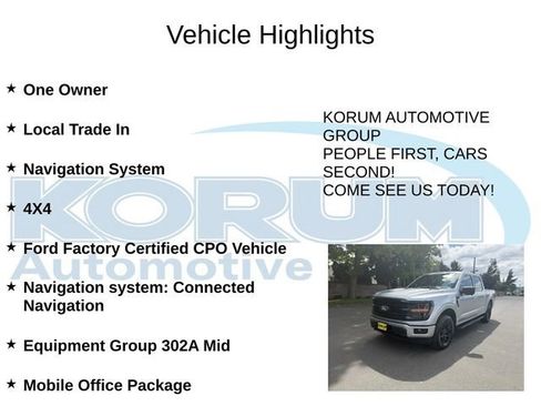 Certified 2024 Ford F150 XLT w/ Equipment Group 302A MID AWD/4WD image 4