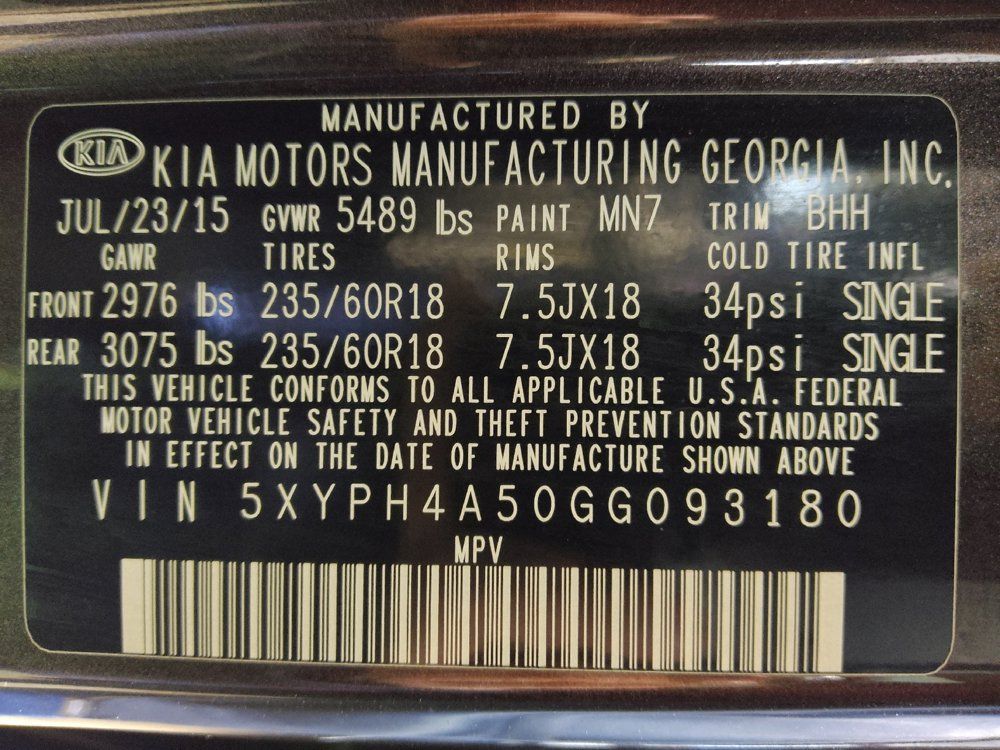Used 2016 Kia Sorento EX w/ EX Touring Package FWD image 33