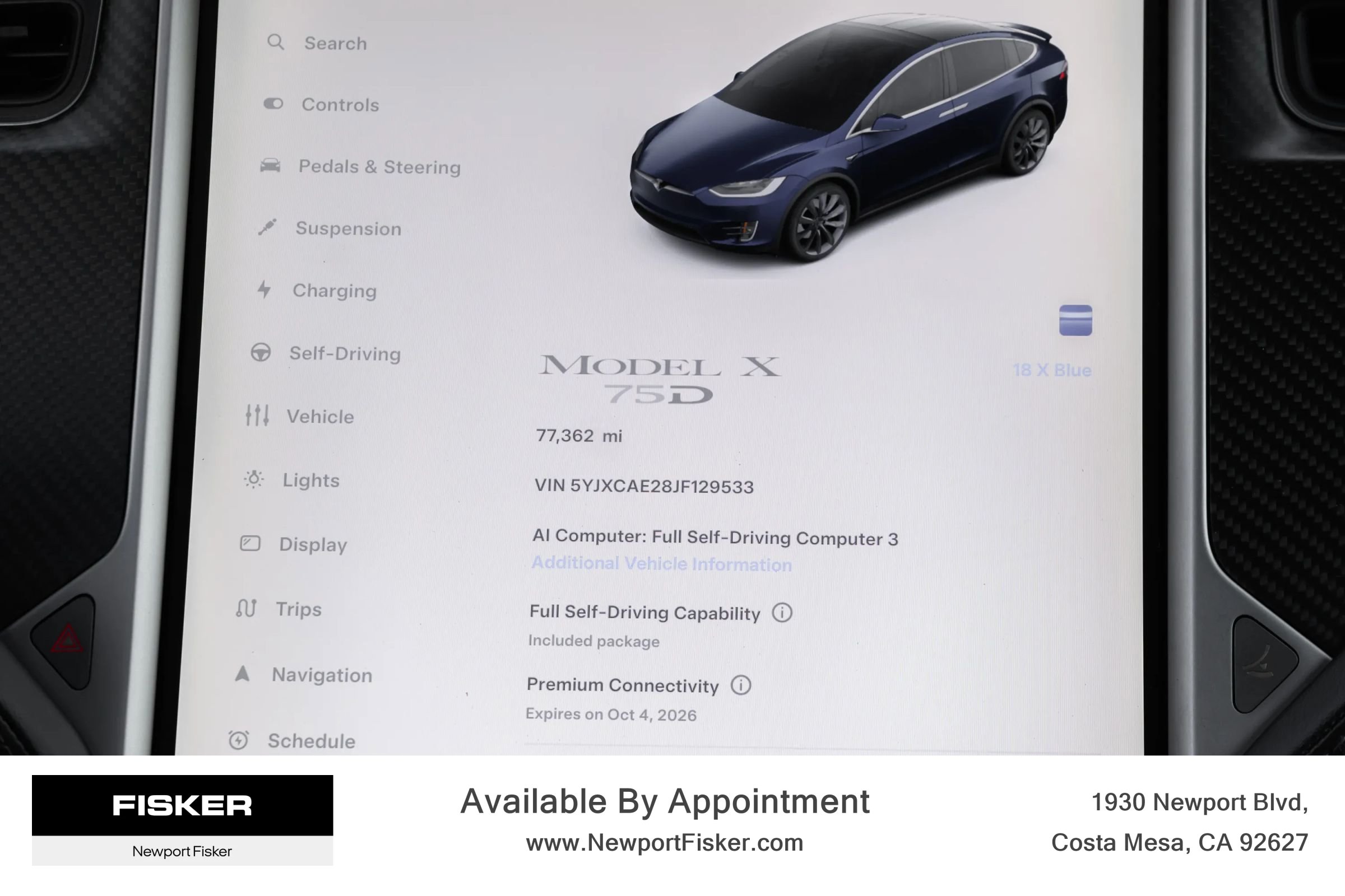 Used 2018 Tesla Model X 75D AWD/4WD image 25