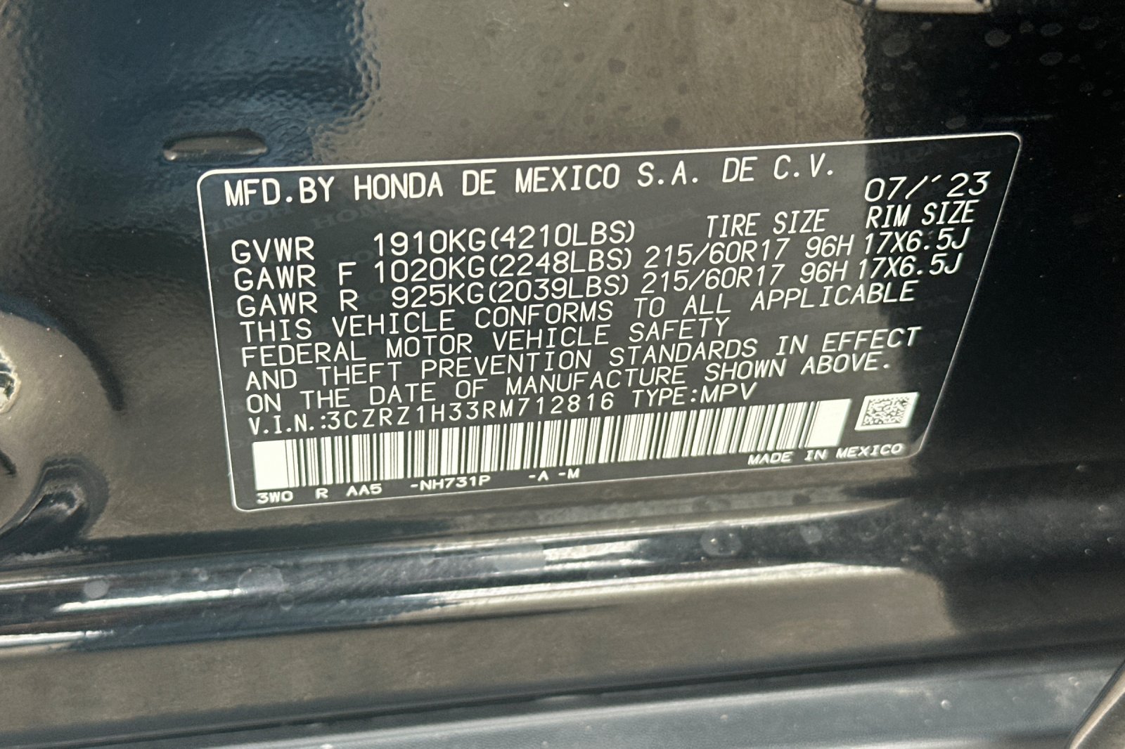 Used 2024 Honda HR-V LX image 33