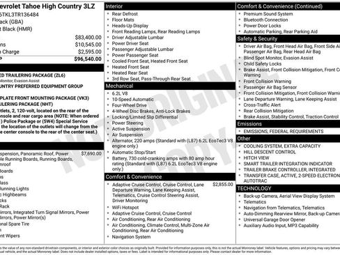 New 2026 Chevrolet Tahoe High Country image 2