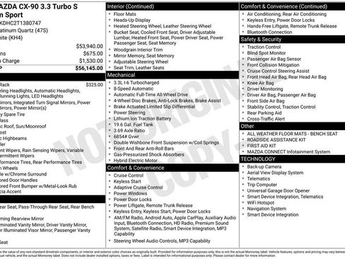 New 2026 MAZDA CX-90 3.3 Turbo S w/ Premium Package AWD/4WD image 39