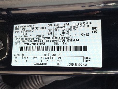 Used 2022 Ford F150 Lariat w/ Equipment Group 501A Mid AWD/4WD image 30