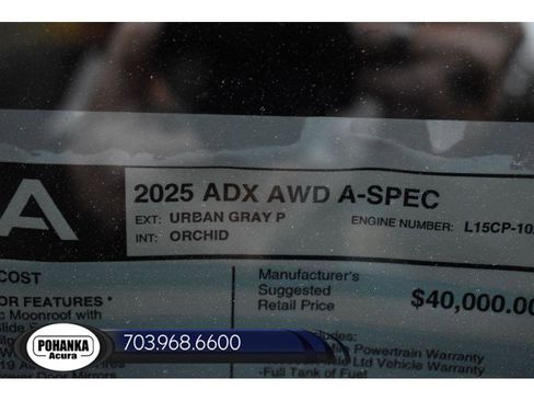 New 2025 Acura ADX A-Spec AWD/4WD image 35