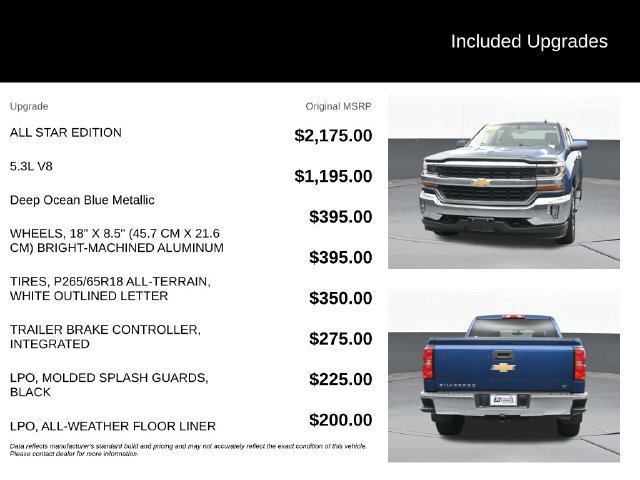 Used 2018 Chevrolet Silverado 1500 LT w/ All Star Edition AWD/4WD image 9