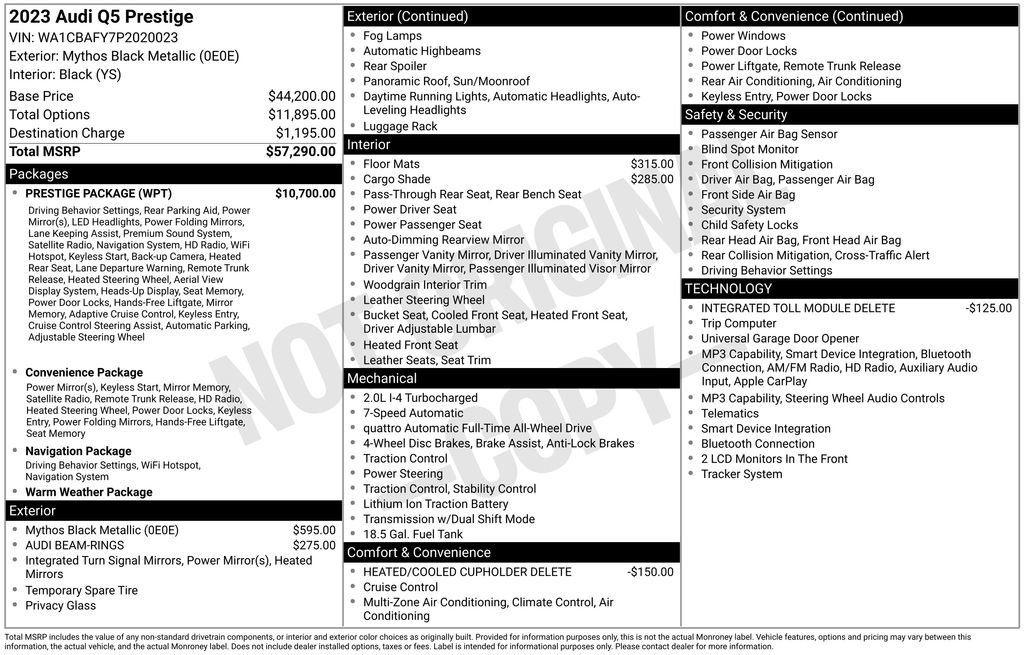 Used 2023 Audi Q5 Prestige w/ Prestige Package AWD/4WD image 17