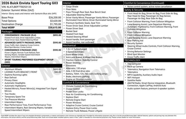 New 2026 Buick Envista Sport Touring w/ Convenience I Package FWD image 25