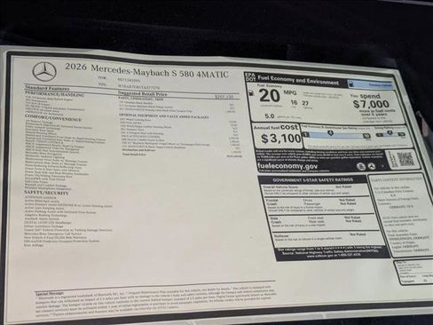 New 2026 Mercedes-Benz Maybach S 580 4MATIC image 19