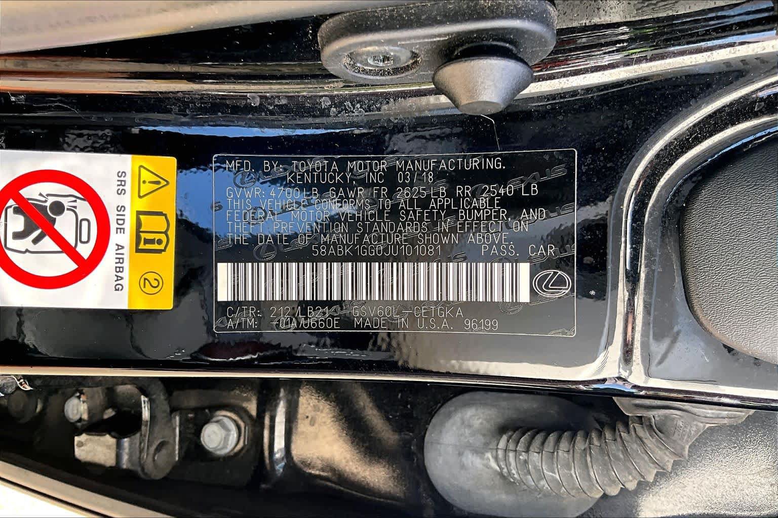 Used 2018 Lexus ES 350 w/ Luxury Package w/Wood Trim FWD image 34