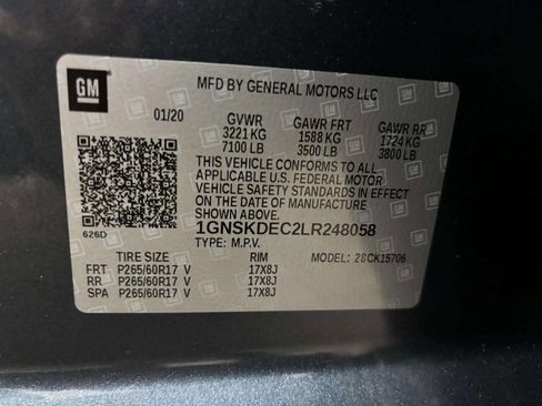 Used 2020 Chevrolet Tahoe 4WD w/ Remote Keyless Entry Package image 33
