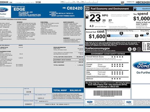 Used 2017 Ford Edge SEL w/ Equipment Group 201A AWD/4WD image 3