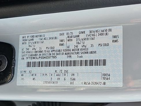 Certified 2025 Ford F150 XLT w/ Equipment Group 301A Standard AWD/4WD image 34