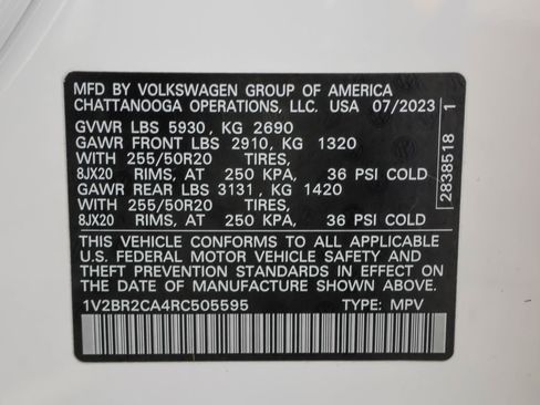 Used 2024 Volkswagen Atlas SEL AWD/4WD image 52