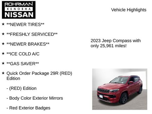 Used 2023 Jeep Compass Limited w/ Elite Group for (Red) Edition image 8