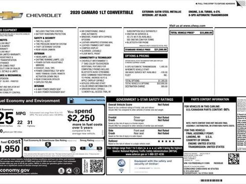 Used 2020 Chevrolet Camaro LT image 4