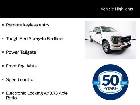 Certified 2023 Ford F150 Platinum w/ Equipment Group 701A High image 31