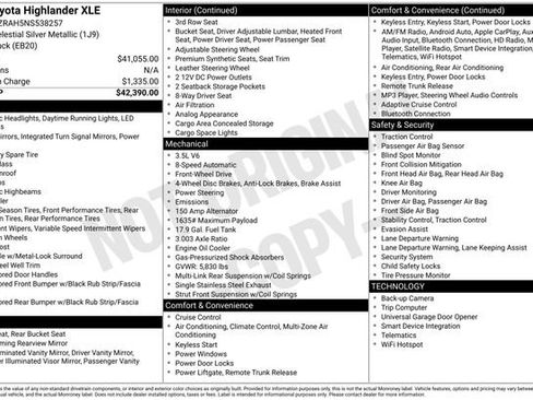 Used 2022 Toyota Highlander XLE FWD image 5
